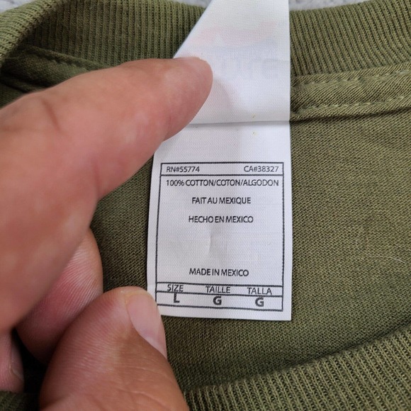 Spirit Of America T-Shirt Adult‎ Large Green Military Tank Camo Red White Blue - Picture 6 of 11